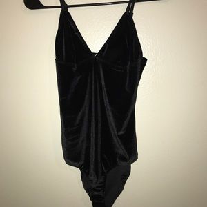 Black Velvet Sexy Bodysuit